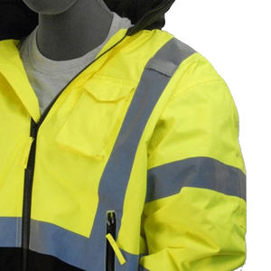 Veste de travail de sécurité réfléchissante à manches longues pour hommes Construction de sécurité de protection en polyester imperméable avec bande réfléchissante - Product Image 3