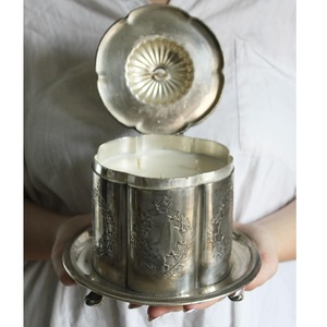 Vela Aromática de Cera de Soya en Frasco Decorativo de Latón y Aluminio, Portavelas para Hotel, Fragancia para el Hogar, Decoración de Mesa, Vidrio - Product Image 4