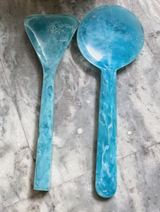 Juego de servidor de ensalada de resina de calidad superior, lujosas herramientas para ensalada, vajilla, cubiertos de resina, utensilios de cocina, juego de cucharas para servir - Product Image 6