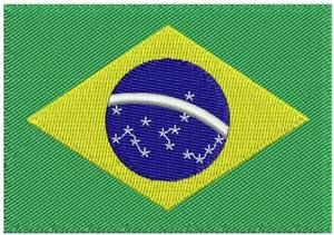 Parche bordado con bandera de Brasil, Parche bordado con bandera de Brasil, Parches bordados con bandera de Brasil, Banderas - Product Image 2