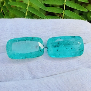 Natura สีเขียว Paraiba ทัวร์มาลีนคู่ตัดรูปร่างอัญมณีหลวมขนาดสอบเทียบสำหรับการทำเครื่องประดับคริสตัล Paraiba - Product Image 5