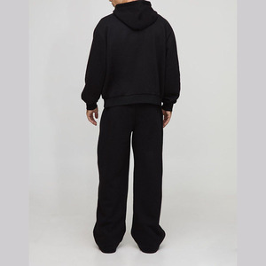 Logo personnalisé Ensemble de survêtement deux pièces pour hommes, tenue de jogging de sport Slim Fit avec sweat à capuche zippé et pantalon de survêtement pour la salle de sport - Product Image 3