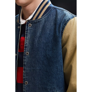 Chaqueta con letras de béisbol para hombre con diseño de cuello en V y cierre de botones que proporcionan comodidad y transpirabilidad Varsity Jackets - Product Image 6