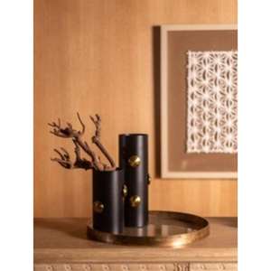 Vase en métal minimaliste moderne pour une décoration intérieure chic et un style floral décoratif avec une finition contemporaine élégante - Product Image 6