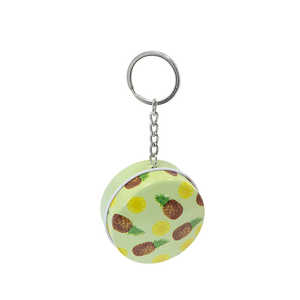 Porte-clés rond mini en métal style boîte à fruits, porte-monnaie tendance en alliage, impression UV, logo personnalisable, matériau en alliage de zinc - Product Image 5