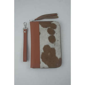Bolso de Mano LAXURA para Mujer, Pequeño, de Cuero Vacuno y Piel Sintética, con Cierre de Cremallera, Forro de Cuero Genuino, Portátil y Elegante - Product Image 1