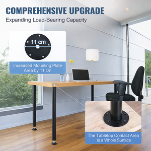 <b>Adjustable</b> Stainless Steel Desk <b>Legs</b> 30-Inch Midcentury Design Enhanced Stability Easy Installation Home Office EDPTBL024 - Product Image 2