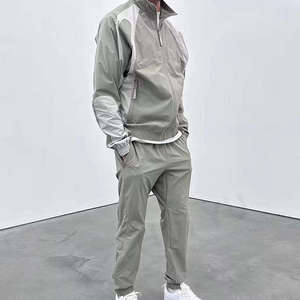 Survêtement coupe-vent à fermeture éclair intégrale personnalisé pour homme, streetwear d'hiver, respirant, léger, en nylon tissé, à capuche, coupe-vent - Product Image 2