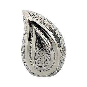 Urna de cremación en forma de lágrima de plata de estilo americano, precio al por mayor, urnas grandes para cenizas humanas, artesanías de Metal hechas a mano, urnas funerarias para adultos - Product Image 6