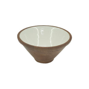 Tazón de fruta de forma redonda de madera decorativa para el hogar con acabado negro para utensilios de cocina de mesa, ensaladera, tazón para servir comida en el hogar y hoteles - Product Image 4