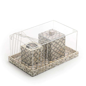 Plateau Mubkhr en nacre - Technique d'incrustation MULTI CRAFT Meilleure vente Spécial Eid et Ramadan en provenance d'Inde - Product Image 1