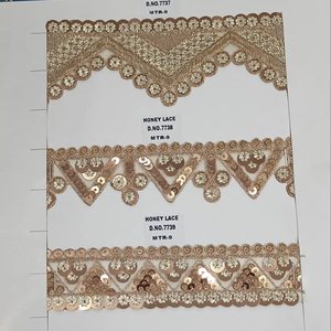 Adorno de encaje bordado Floral multicolor para ropa tela de encaje bordado de flores de lujo para ropa - Product Image 1