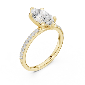Bague de mariage Moissanite ovale 10K pour elle - Product Image 6