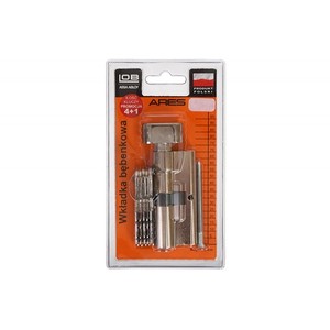 Cylindre de porte LOB ARES WG54 30K/45 avec bouton Nickel (BLISTER PACKAGE) - Product Image 1