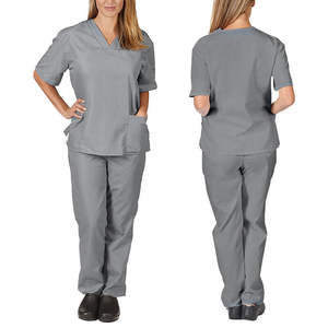 Ensembles de gommage pour uniformes d'infirmières Tissu extensible confortable et respirant Couleur personnalisée Ensemble de gommages médicaux pour femmes de qualité supérieure - Product Image 5