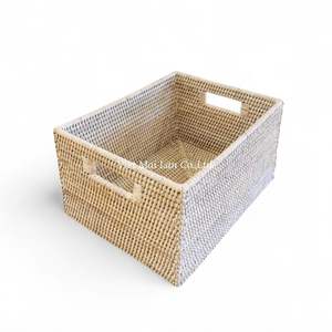 Panier de rangement en rotin naturel tissé à la main pour la chambre à coucher, la salle de bain et l'utilisation quotidienne - Product Image 4