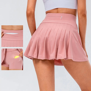 Jupes de golf athlétiques taille haute pour femmes pour courir jupe de tennis plissée pour femmes avec poches - Product Image 5