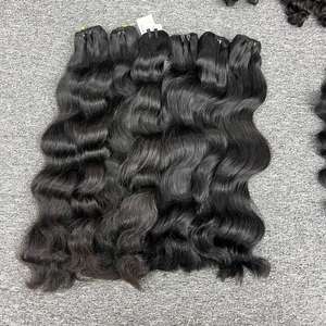 Extensiones de cabello humano natural ondulado al por mayor en trama de alta calidad - Product Image 5