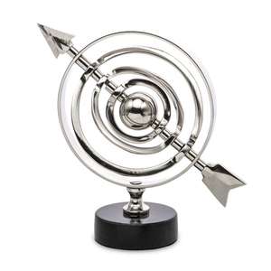 Wholesale Price Decorative <b>Mirror</b> Polish Metal Armilary Globe Model <b>Accent</b> With Base Table Decor Items Centerpiece And Gifts - Product Image 4