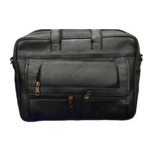 Bolso de mano de cuero genuino personalizado de alta calidad con funda para portátil, bolso cruzado hecho a mano, estilo Simple - Product Image 4