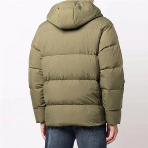 Chaqueta acolchada de hombre de diseño personalizado OEM 2025 tela de lona con capucha en varios colores - Product Image 2