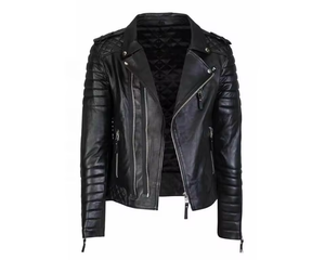 Veste en cuir véritable pour femme de haute qualité sur mesure NOIR & MARRON Coupe ajustée Veste en cuir de mouton véritable - Product Image 4