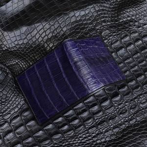 Cartera de Cuero para Hombre, Diseño Moderno 2025, Color Azul Marino, Estilo Delgado de Lujo Original, Personalizada por Mayorista, Hecha en Vietnam - Product Image 4