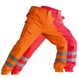 Pantalones DE SEGURIDAD impermeables de alta visibilidad de alta calidad, ropa de trabajo con rayas reflectantes, múltiples bolsillos, pantalones de trabajo de alta visibilidad - Product Image 3