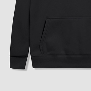 Men's Casual Winter Hooded Tracksuit Fleece 100% Polyester Breathable Front Logo Drawstring Closure Solid Pattern - Product Image 3