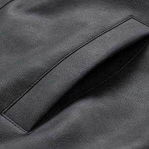 Men's Women's College Varsity Baseball Retro Bomber Jacket Solid <b>White</b> <b>Wool</b> & Black Leather Plain Dyed Coated Casual Style - Product Image 6