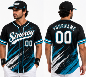 Maillot de baseball pour homme Sinewy, personnalisable avec nom et numéro, sublimé, anti-humidité, manches courtes, polyester, toutes saisons - Product Image 4