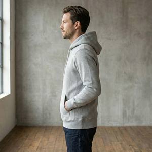 Sweat à capuche technique style hiver OEM, col montant, polaire, veste tactique, multi-poches, thermique, respirant, 100% coton, trekking - Product Image 5