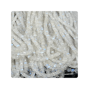 Alif International Blue Fire Rainbow Moonstone Faceted Rondelle Beads 4-7mm 17 pulgadas Strand Premium Quality Third Party - Product Image 1
