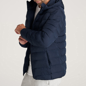 Veste d'extérieur Veste légère à logo personnalisé Veste d'hiver coupe-vent chaude d'extérieur en coton matelassé pour hommes Veste bouffante - Product Image 6