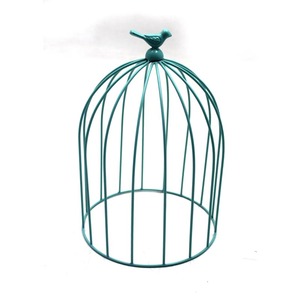 กรงนกแขวนที่ได้รับความนิยมและน่ารักที่สุดเหล็กดัดสีฟ้าเงาเคลือบผงสีสไตล์โมเดิร์นบ้านนกบ้านสัตว์เลี้ยง - Product Image 5