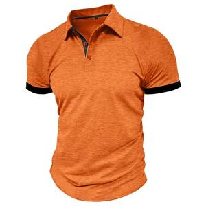 Printemps été hommes décontracté à manches courtes col montant Polo t-shirt hommes Sport Polo Slim Fit Polo hauts - Product Image 5