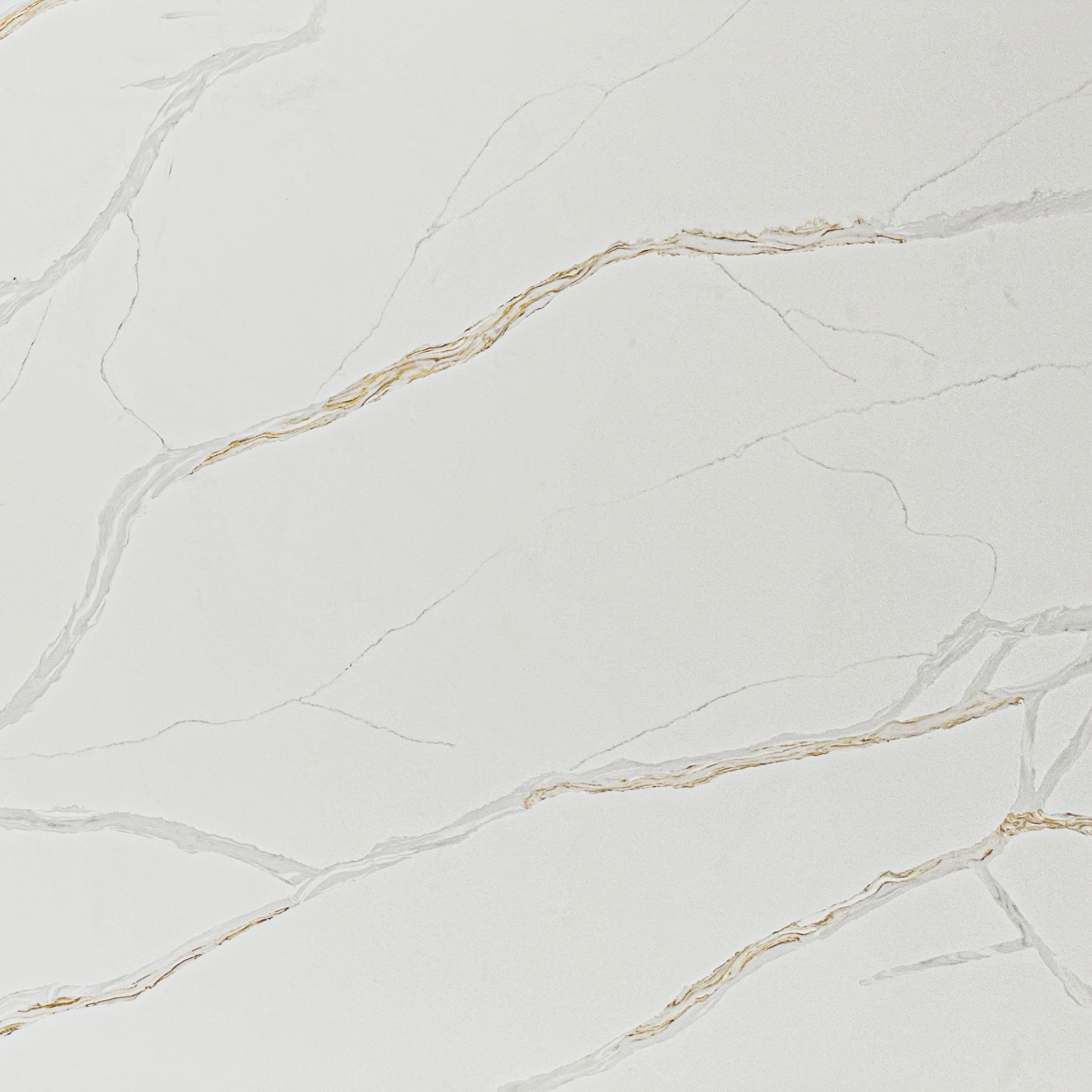Riveting Affordable Single Structure Heavy Use Withstand Bathroom Workbench Calacatta Gold Texture Man-Made Quartz Stone Slab