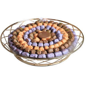 Cuencos de Metal recubiertos de polvo verde de alta calidad con soporte dorado Bodas de lujo Ramadán Decoración para el hogar Cuenco de chocolate Precio asequible - Product Image 4