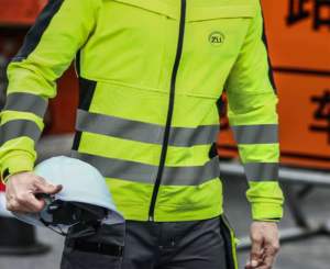 Unisex Hi Vis Reflective Safety <b>Jacket</b> <b>Waterproof</b> Hood <b>Jacket</b> Coat arm and Windproof with Hi Vis Pocket Protective Workwear - Product Image 4
