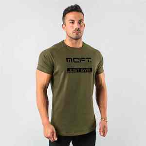 T-shirt de sport pour homme, respirant, anti-rétrécissement, lavé, manches courtes, col rond, polyester, pour la salle de sport, la remise en forme, la musculation - Product Image 2