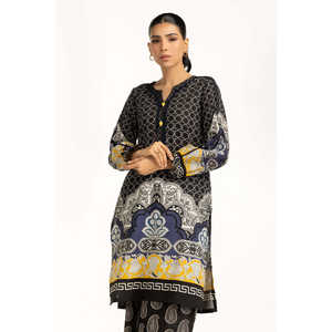 Conjunto Coordinado de Chifón Bohemio con Estampado Cruzado IPST-55032, Atuendo de 2 Piezas con Mangas Tres Cuartos, Talla XXS - Product Image 3