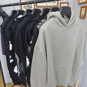 DTG Print Hoodie Collection High Quality Denime tears Sweat à capuche Loose Long New Brand Plain Cartoon Tear Print Tear - Product Image 1