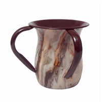 Gobelet à double poignée pour rituel judaïque, tasse à double poignée pour le lavage des mains, gobelets à main pour le lavage des mains juifs, provenant d'Inde