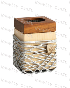 เครื่องเผาเครื่องหอมจากอินเดียด้วยงานฝีมือแปลกใหม่ทำจากโลหะอาหรับและไม้ - Product Image 4