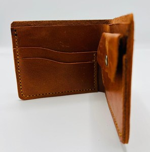 Cartera Personalizada para Hombre, Hecha a Mano, Cosida a Mano, Estilo Vintage, Cuero Genuino Crazy Horse, Cierre Abierto, Impermeable, Regalo CHW-0071 - Product Image 1