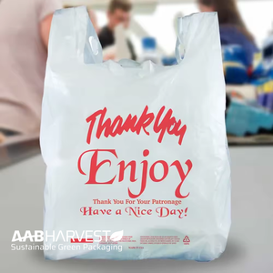 Bolsas de plástico para camisetas de HDPE/LDPE personalizables, tamaño y grosor, hechas en Vietnam para negocios y compras en supermercados, venta al por mayor - Product Image 6