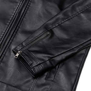 Veste en cuir d'hiver de haute qualité pour hommes, meilleure vente de tissu de qualité supérieure, décoration de poche OEM High Street Wear - Product Image 2