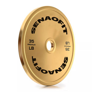 Dischi in Acciaio Dorato IPF Level per Palestra, <span class=keywords><strong>Fitness</strong></span> e Allenamento della Forza, Calibrati per Bilanciere Standard - Product Image 6