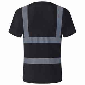 T-shirt de sécurité réfléchissant haute visibilité sur mesure avec manches courtes pour hommes 2025 T-shirt de sécurité personnalisé vêtements de plein air - Product Image 2