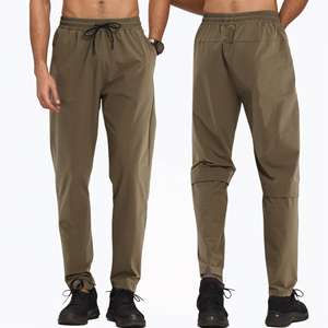 กางเกงลำลองผู้ชายผ้าแคนวาส 100% ผ้าฝ้าย ระบายอากาศ แห้งเร็ว เป็นมิตรกับสิ่งแวดล้อม เอวยางยืด - Product Image 1